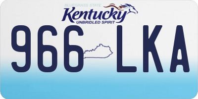 KY license plate 966LKA