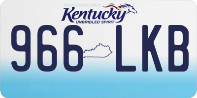 KY license plate 966LKB