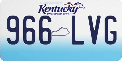 KY license plate 966LVG