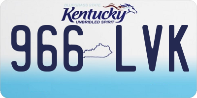 KY license plate 966LVK