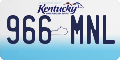 KY license plate 966MNL