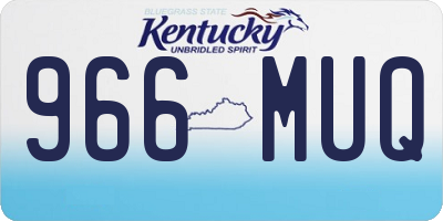 KY license plate 966MUQ