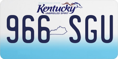 KY license plate 966SGU