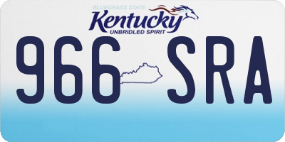 KY license plate 966SRA