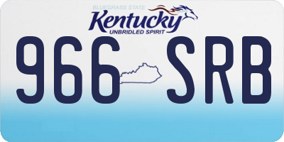 KY license plate 966SRB