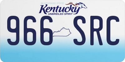 KY license plate 966SRC