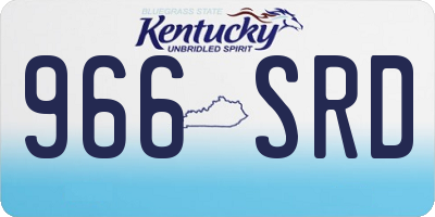 KY license plate 966SRD