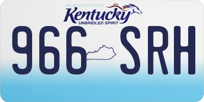 KY license plate 966SRH