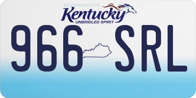 KY license plate 966SRL