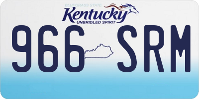 KY license plate 966SRM
