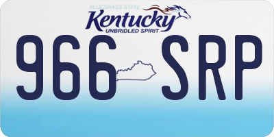 KY license plate 966SRP