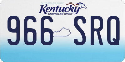 KY license plate 966SRQ