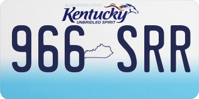 KY license plate 966SRR