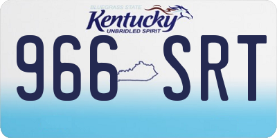 KY license plate 966SRT