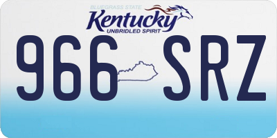 KY license plate 966SRZ