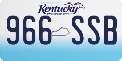 KY license plate 966SSB