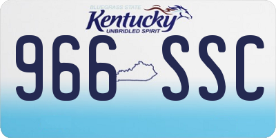 KY license plate 966SSC