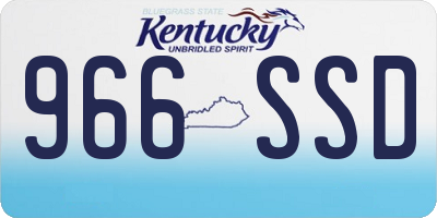 KY license plate 966SSD