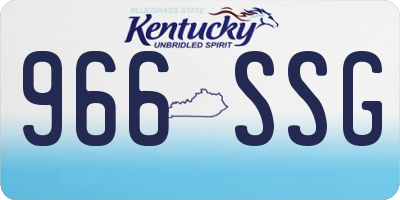KY license plate 966SSG