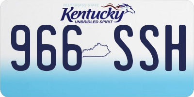 KY license plate 966SSH