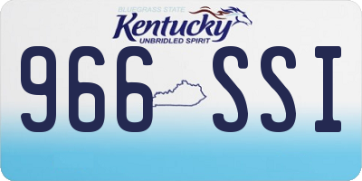 KY license plate 966SSI