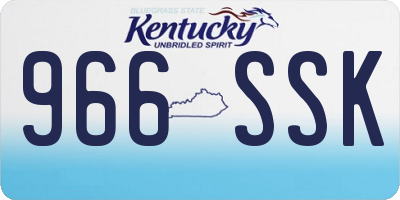 KY license plate 966SSK