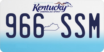 KY license plate 966SSM