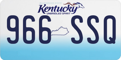 KY license plate 966SSQ