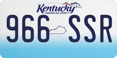 KY license plate 966SSR