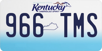 KY license plate 966TMS