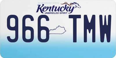 KY license plate 966TMW
