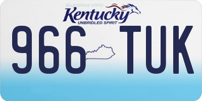 KY license plate 966TUK