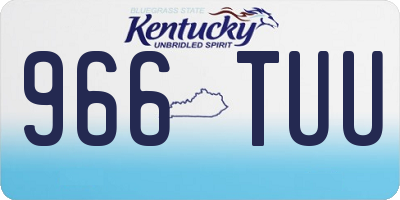 KY license plate 966TUU