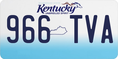 KY license plate 966TVA