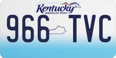 KY license plate 966TVC