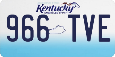 KY license plate 966TVE