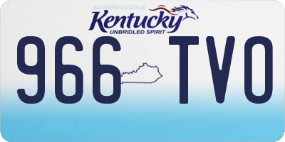 KY license plate 966TVO