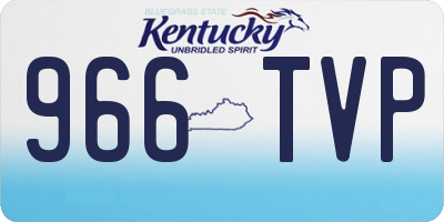 KY license plate 966TVP