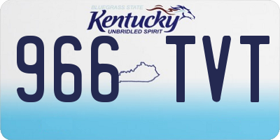 KY license plate 966TVT