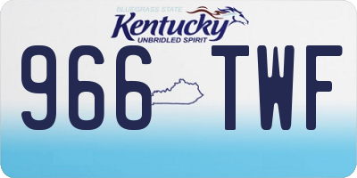 KY license plate 966TWF