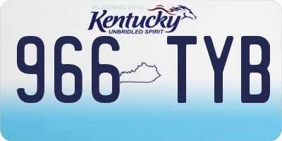 KY license plate 966TYB