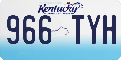KY license plate 966TYH