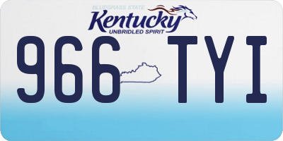 KY license plate 966TYI