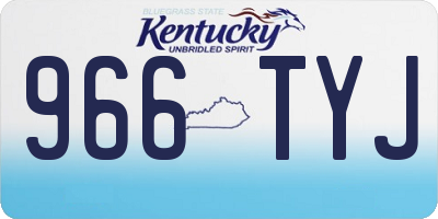 KY license plate 966TYJ