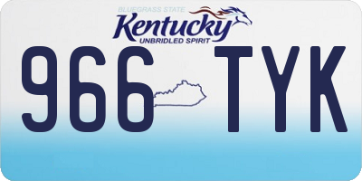 KY license plate 966TYK