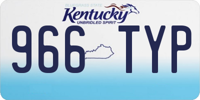 KY license plate 966TYP