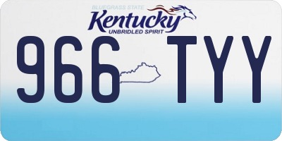 KY license plate 966TYY