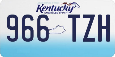 KY license plate 966TZH
