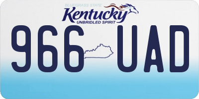 KY license plate 966UAD
