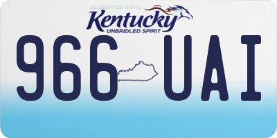KY license plate 966UAI
